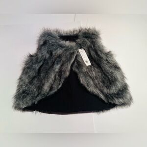 OMAMImini Husky Grey Faux Fur Vest